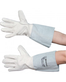 Manusi de piele gri...